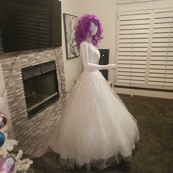 Royal Queen DRESS 14 formal wedding satin train dress embellished RQ-7903 - Picture 1 of 14